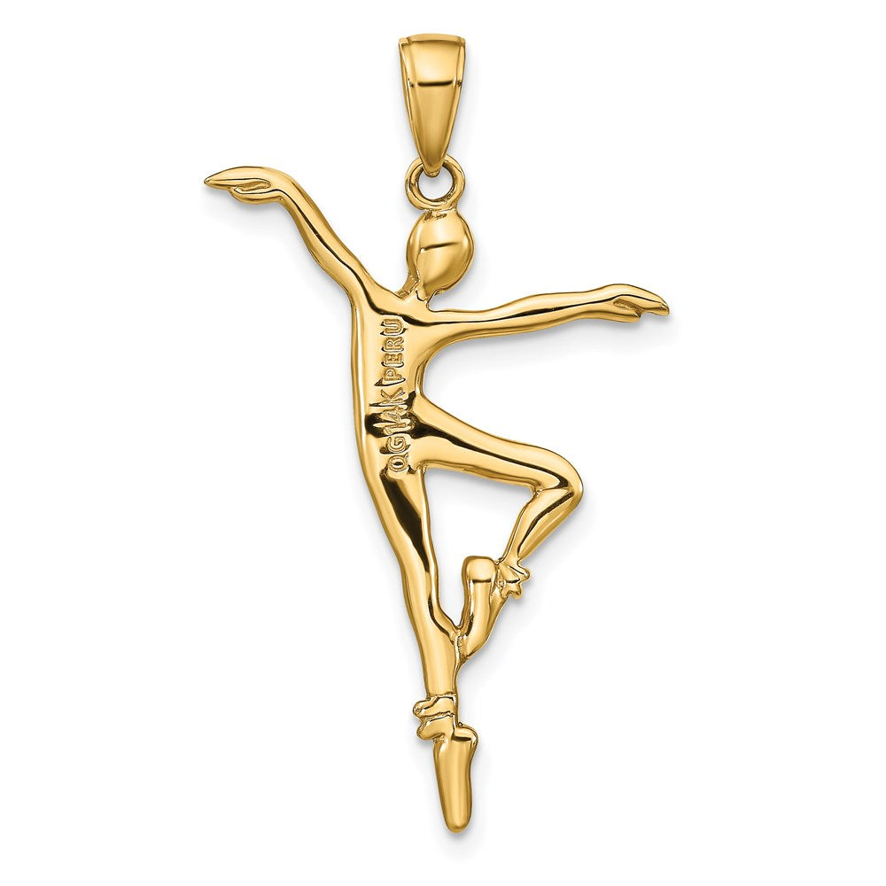 14k Ballet Dancer Pendant-C3126