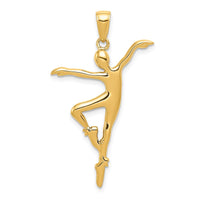 14k Ballet Dancer Pendant-C3126