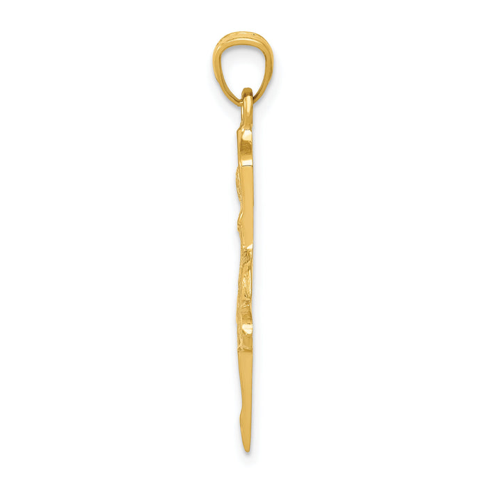 14k Dancing Ballerina Pendant-C3128