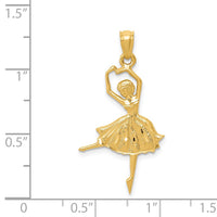14k Dancing Ballerina Pendant-C3128