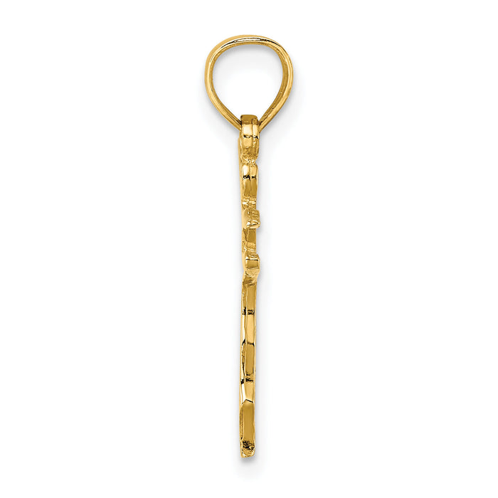 14k Polished Dancer Charm-C3129