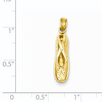 14k 3-D Ballet Slipper Pendant-C3131