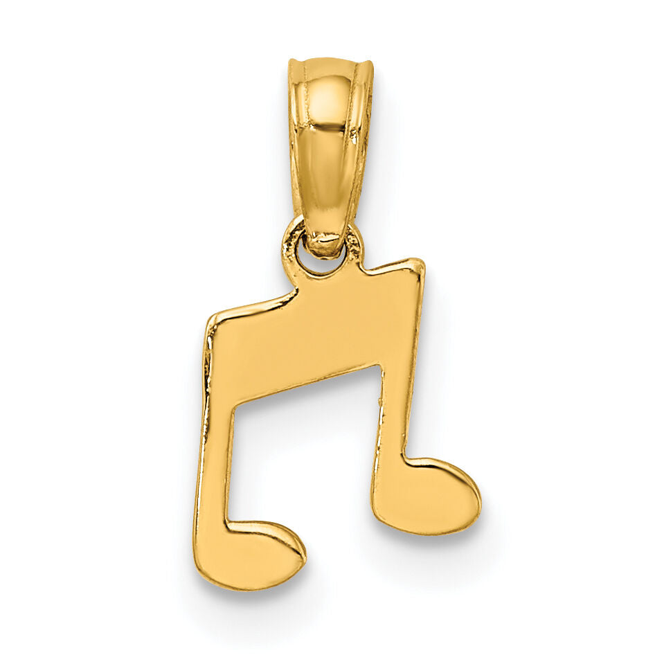 14k Double Notes Charm-C3132