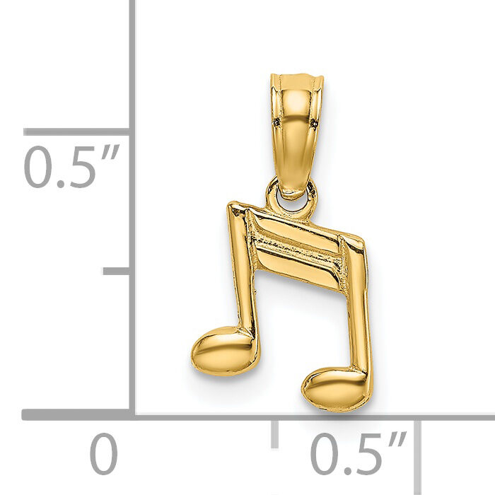 14k Double Notes Charm-C3132