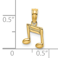 14k Double Notes Charm-C3132