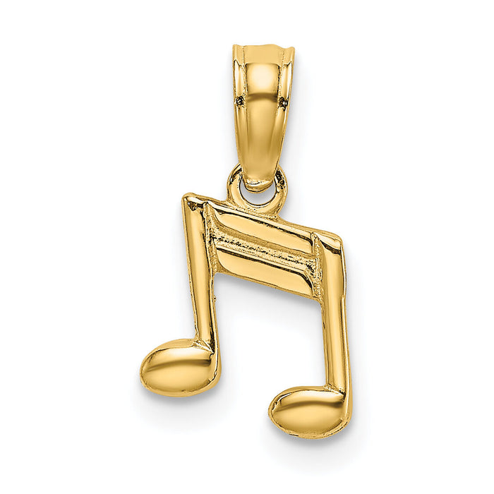 14k Double Notes Charm-C3132