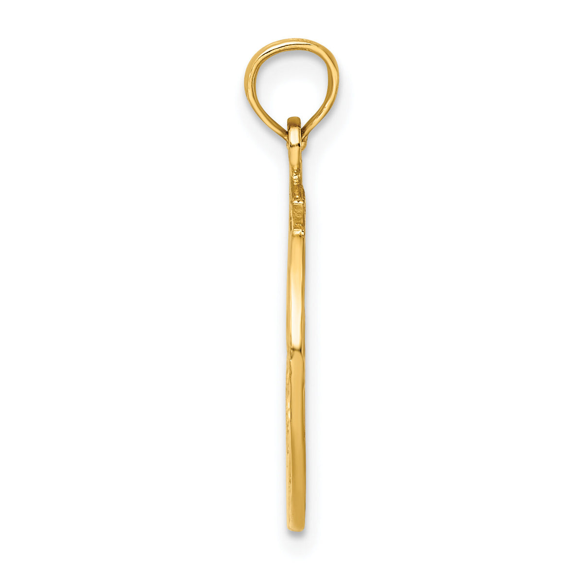 14k Dancer in Circle Frame Charm-C3133