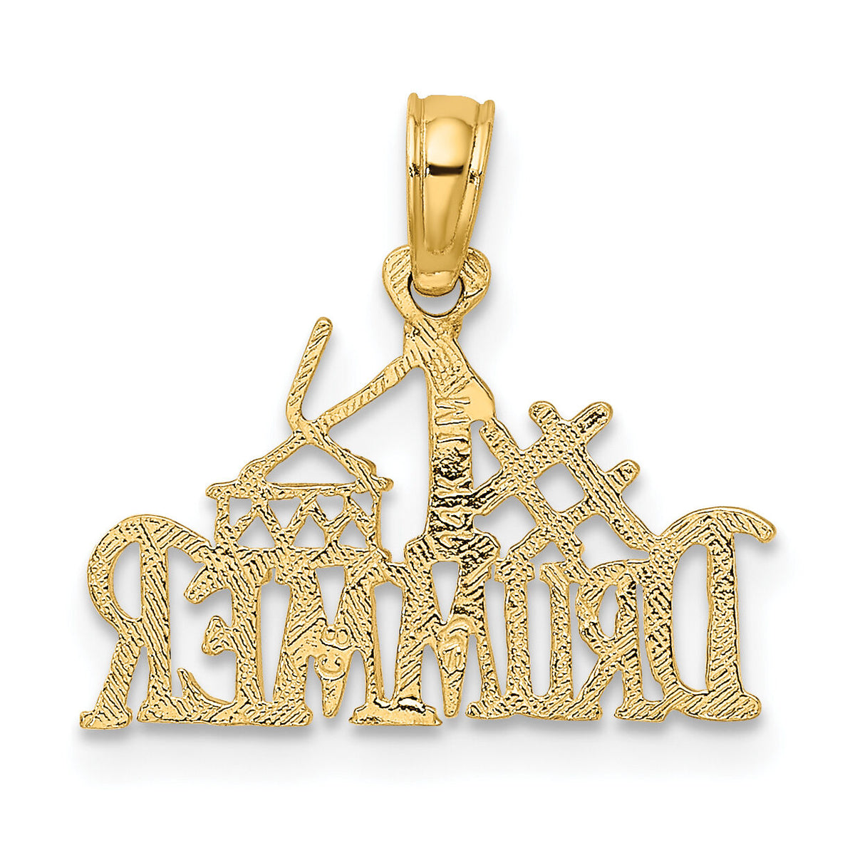 14K #1 DRUMMER Charm-C3137