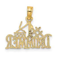 14K #1 DRUMMER Charm-C3137