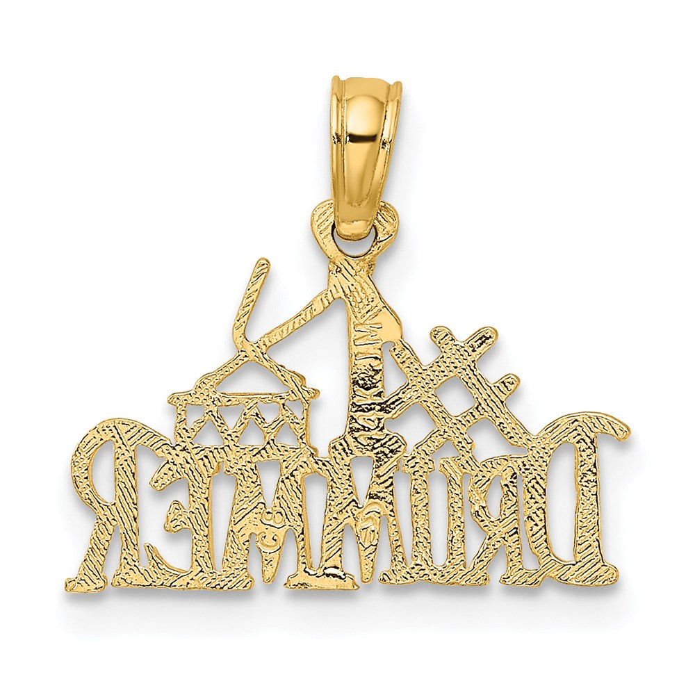 14K #1 DRUMMERCharm-C3137