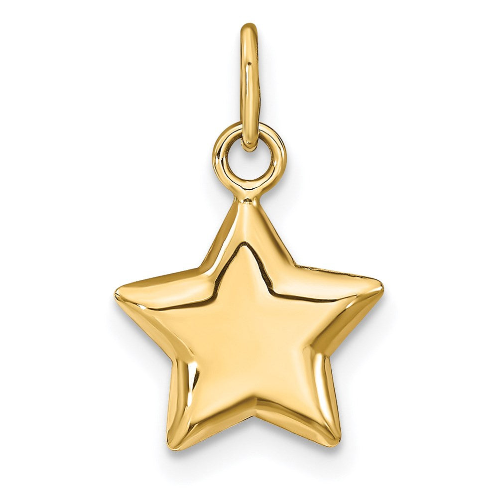 14k 3-D Puffed Star Charm-C3142