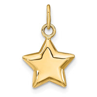 14k 3-D Puffed Star Charm-C3142