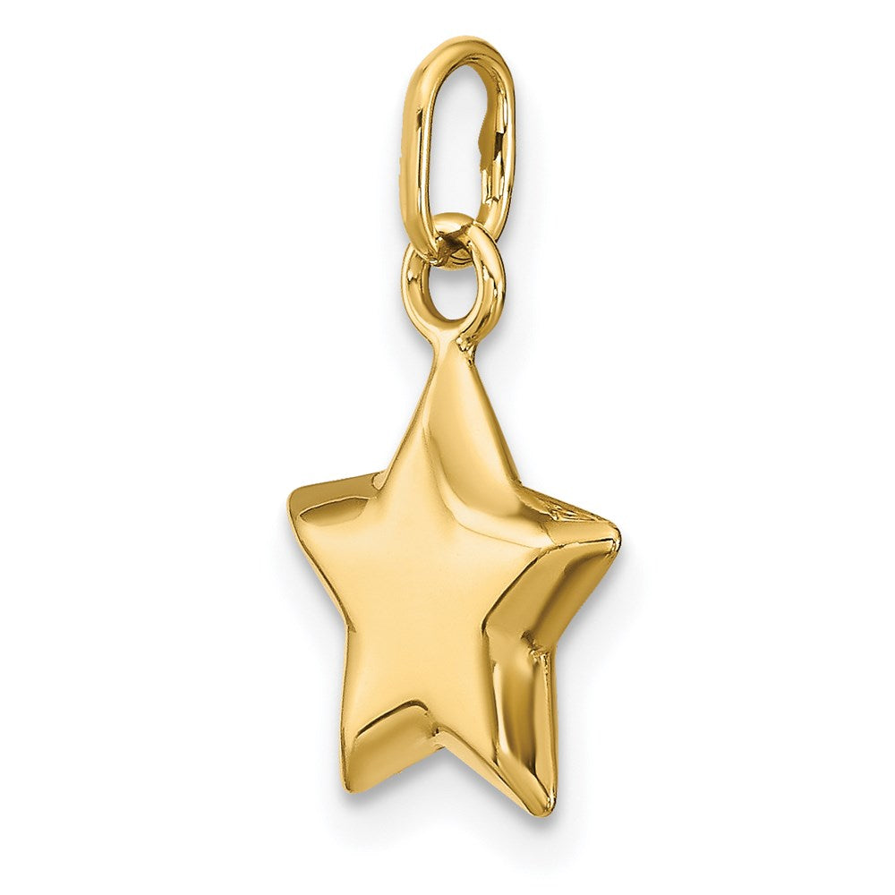 14k 3-D Puffed Star Charm-C3142