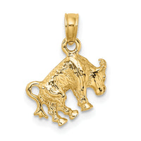 14k 3-D Taurus Zodiac Charm-C3144