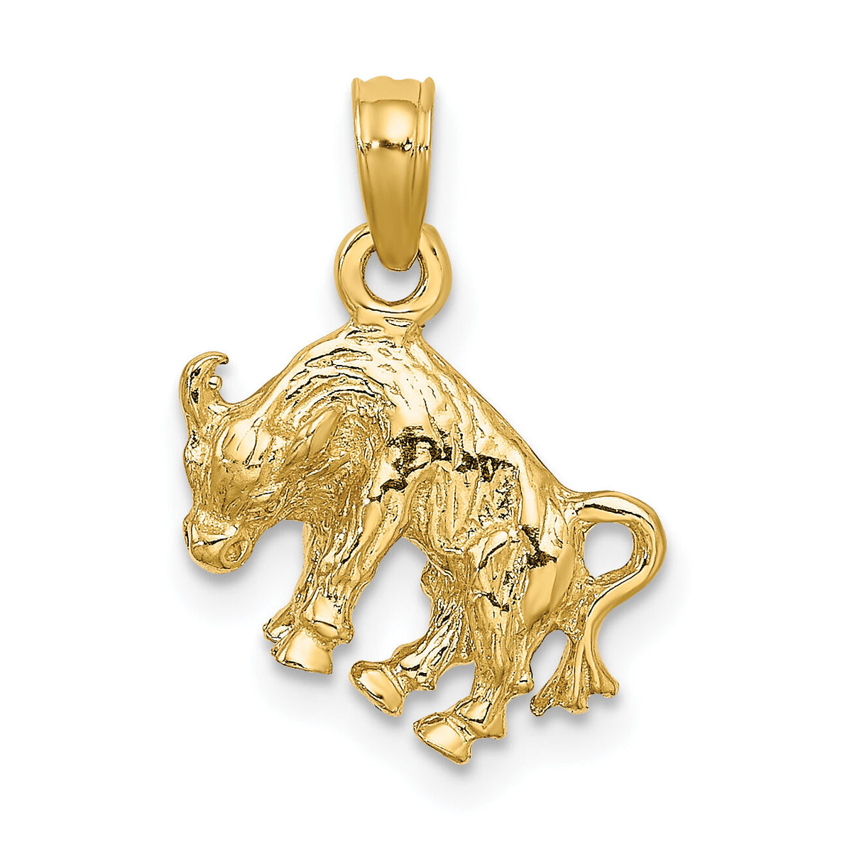 14k 3-D Taurus Zodiac Charm-C3144