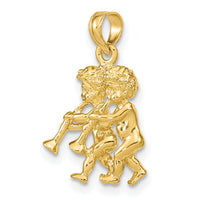 14k 3-D Gemini Zodiac Charm-C3145