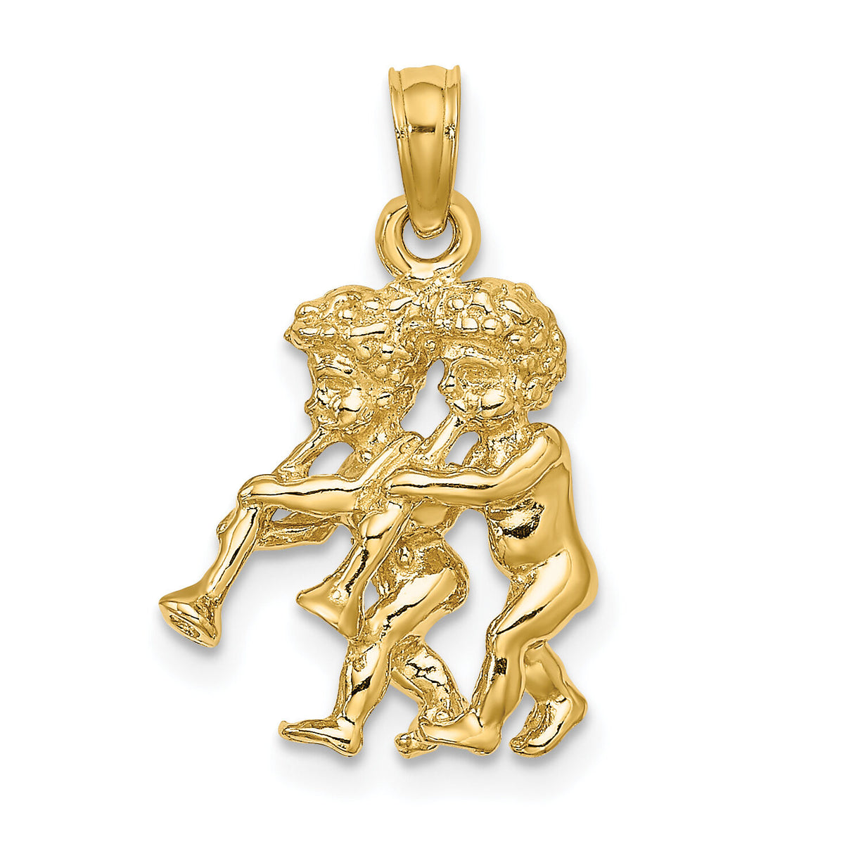 14k 3-D Gemini Zodiac Charm-C3145