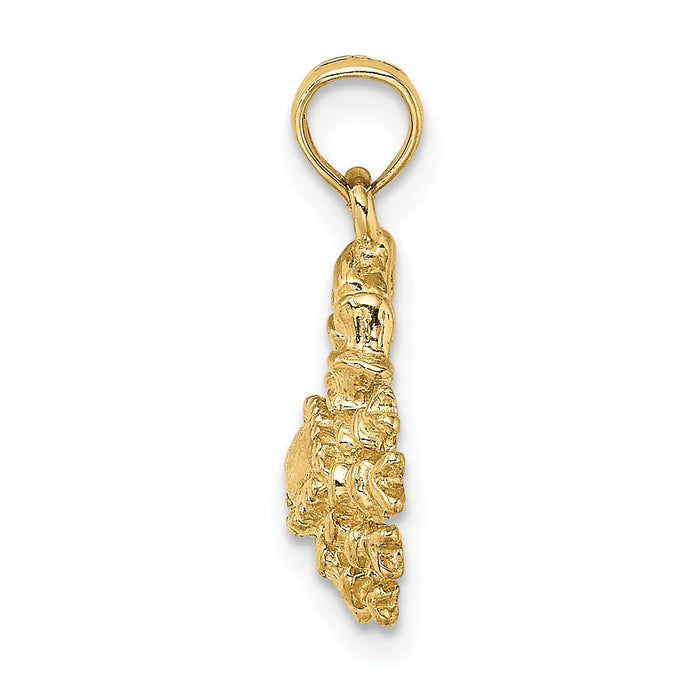 14k 3-D Cancer Zodiac Charm-C3146