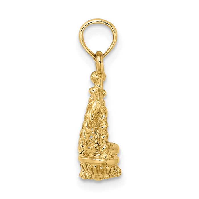 14k 3-D Libra Zodiac Charm-C3149