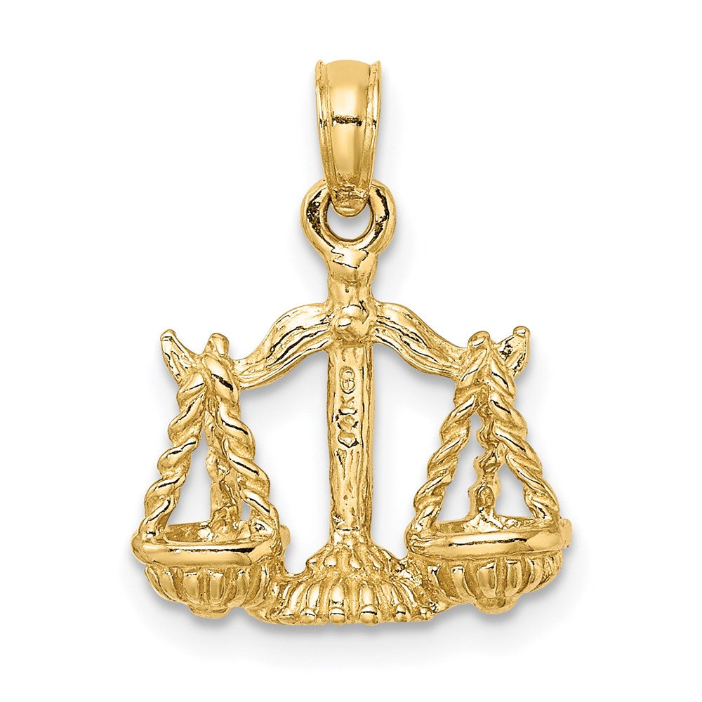 14k 3-D Libra Zodiac Charm-C3149