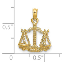 14k 3-D Libra Zodiac Charm-C3149