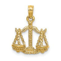 14k 3-D Libra Zodiac Charm-C3149