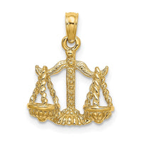 14k 3-D Libra Zodiac Charm-C3149