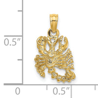 14k 3-D Scorpio Zodiac Charm-C3150