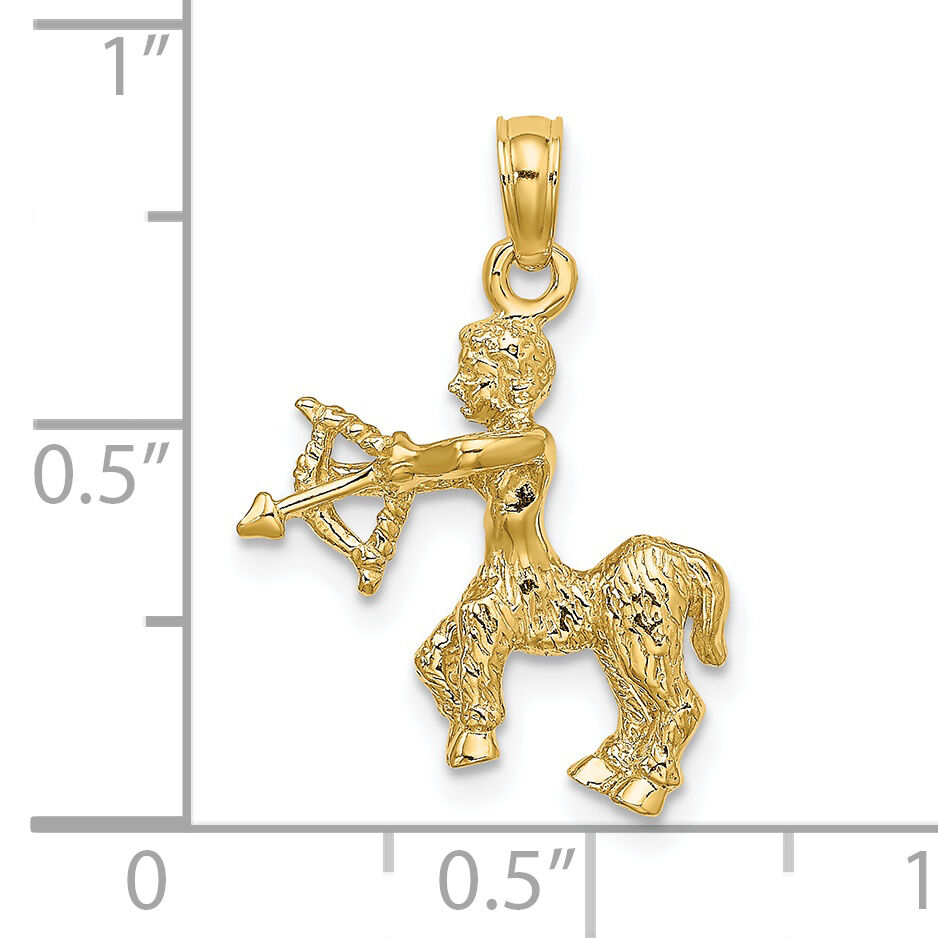 14k 3-D Sagittarius Zodiac Charm-C3151