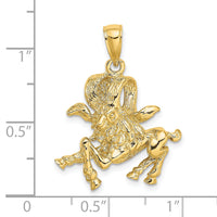 14k Large Aries Zodiac Charm-C3167