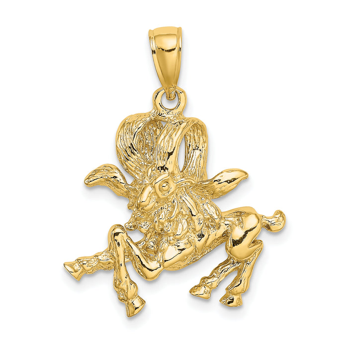 14k Large Aries Zodiac Charm-C3167