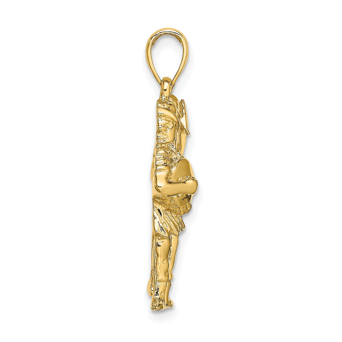 14k Large Gemini Zodiac Charm-C3169