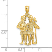 14k Large Gemini Zodiac Charm-C3169