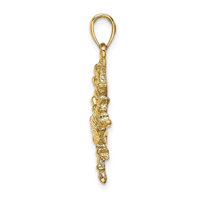 14k Large Cancer Zodiac Charm-C3170