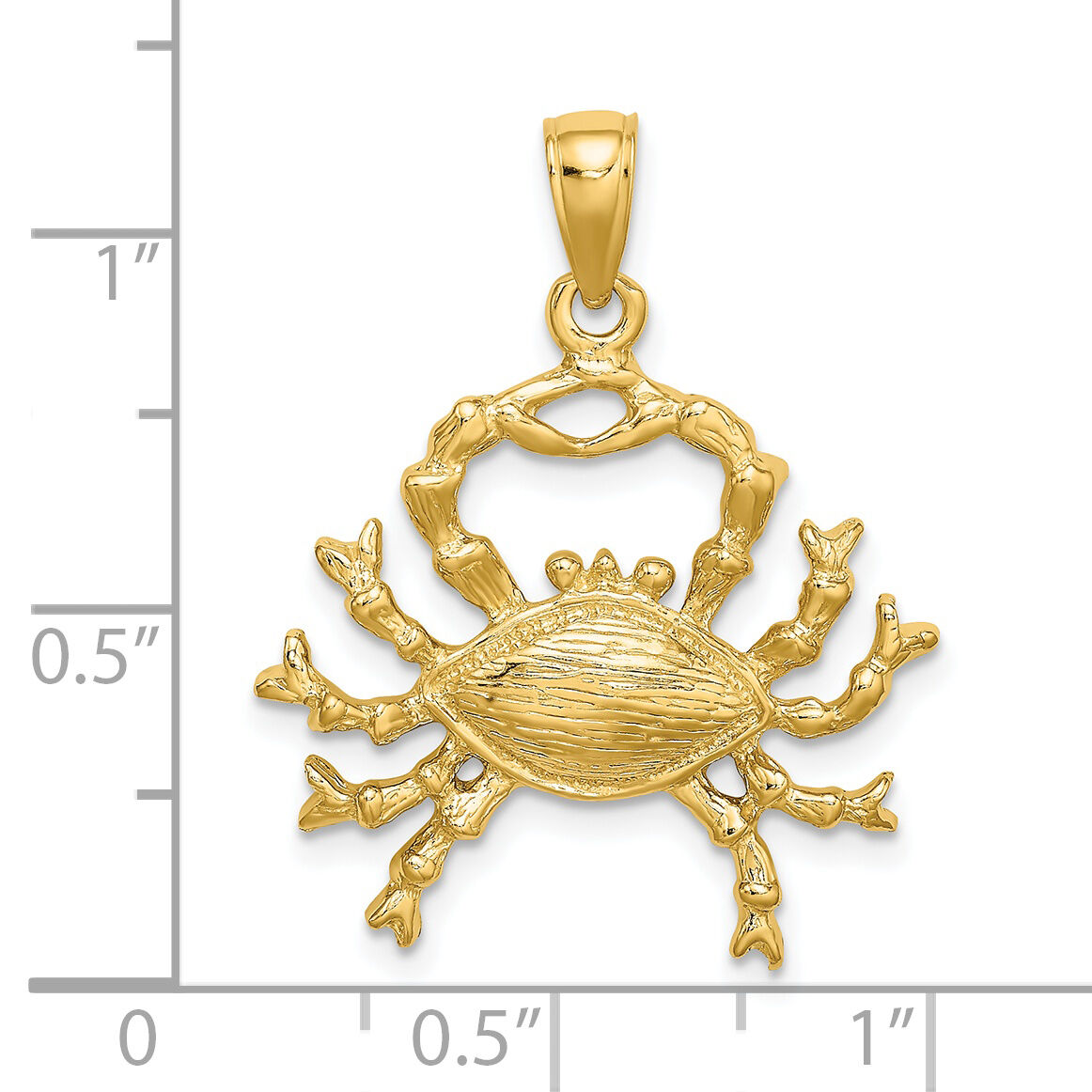 14k Large Cancer Zodiac Charm-C3170