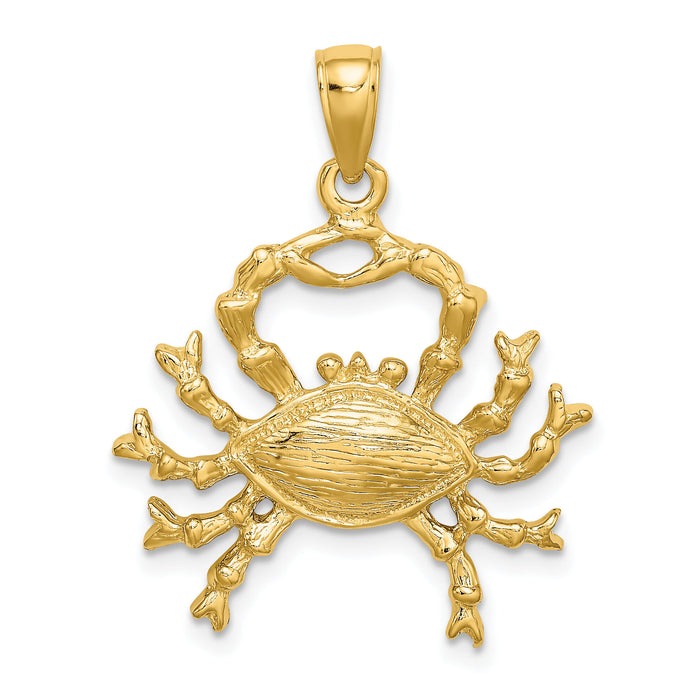 14k Large Cancer Zodiac Charm-C3170