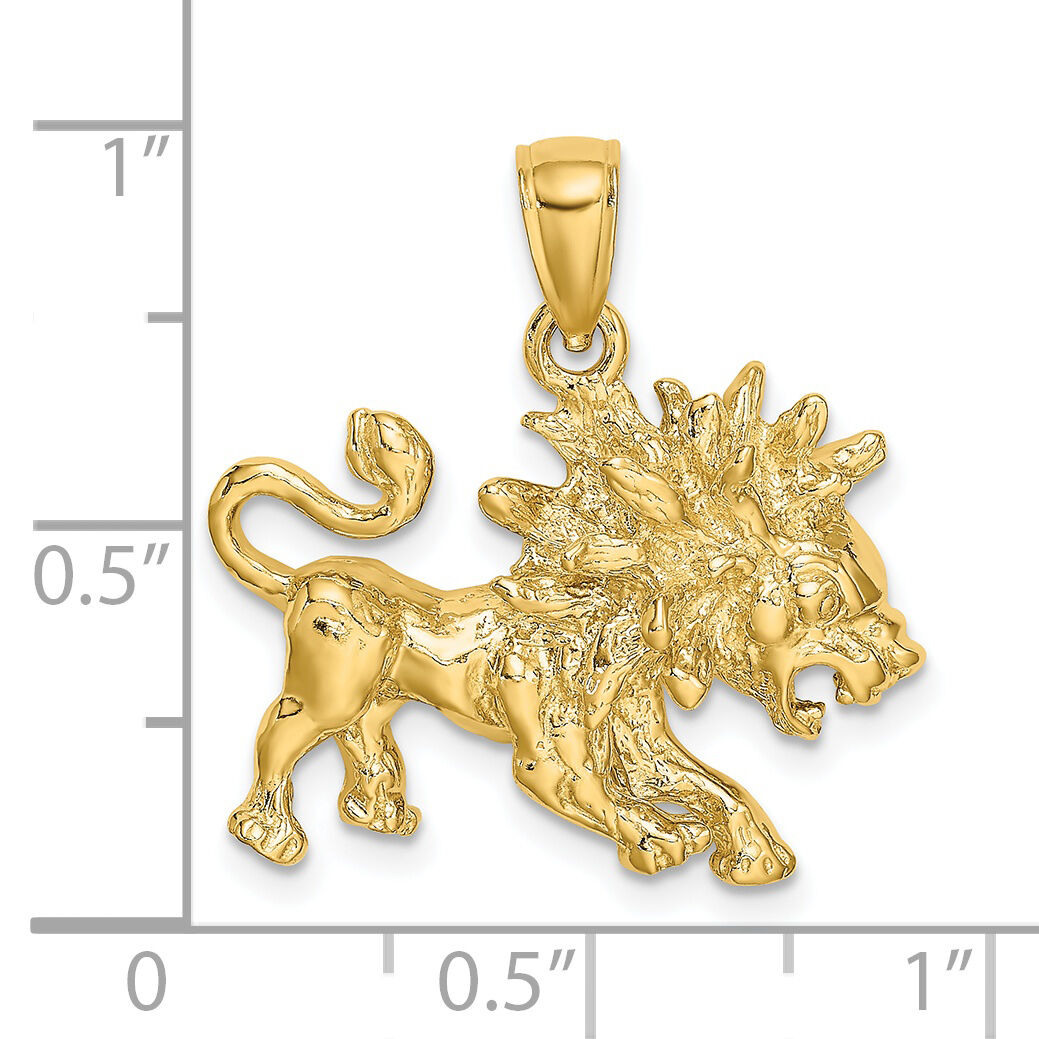14k Large Leo Zodiac Charm-C3171