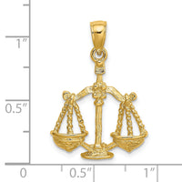 14k Large Libra Zodiac Charm-C3173