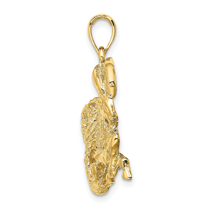14k Large Capricorn Zodiac Charm-C3176