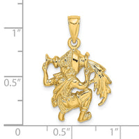 14k Large Aquarius Zodiac Charm-C3177