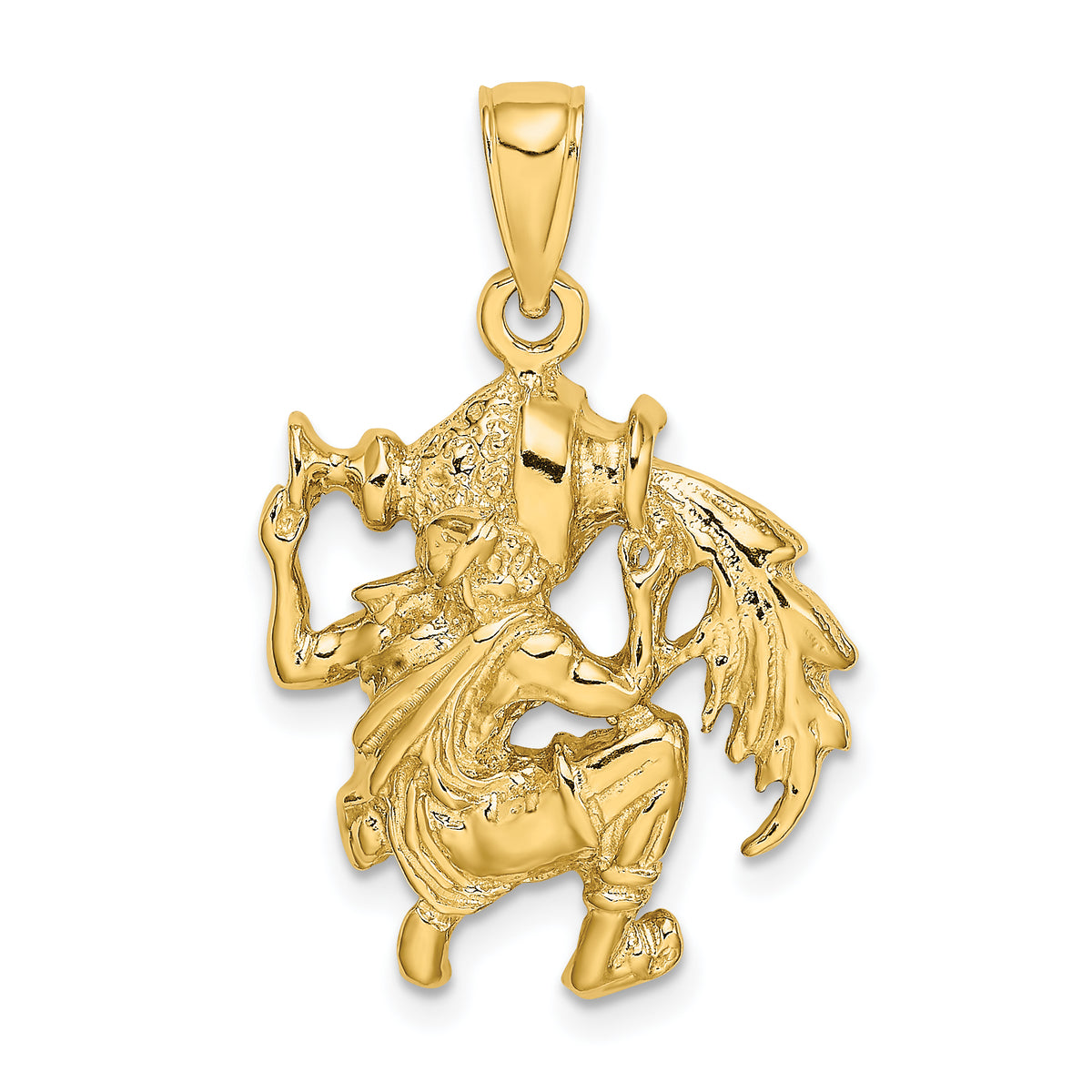 14k Large Aquarius Zodiac Charm-C3177