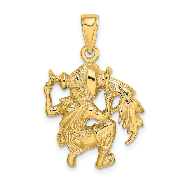 14k Large Aquarius Zodiac Charm-C3177