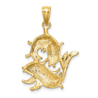 14k Large Pisces Zodiac Charm-C3178