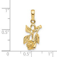 14k Rose Pendant-C3191