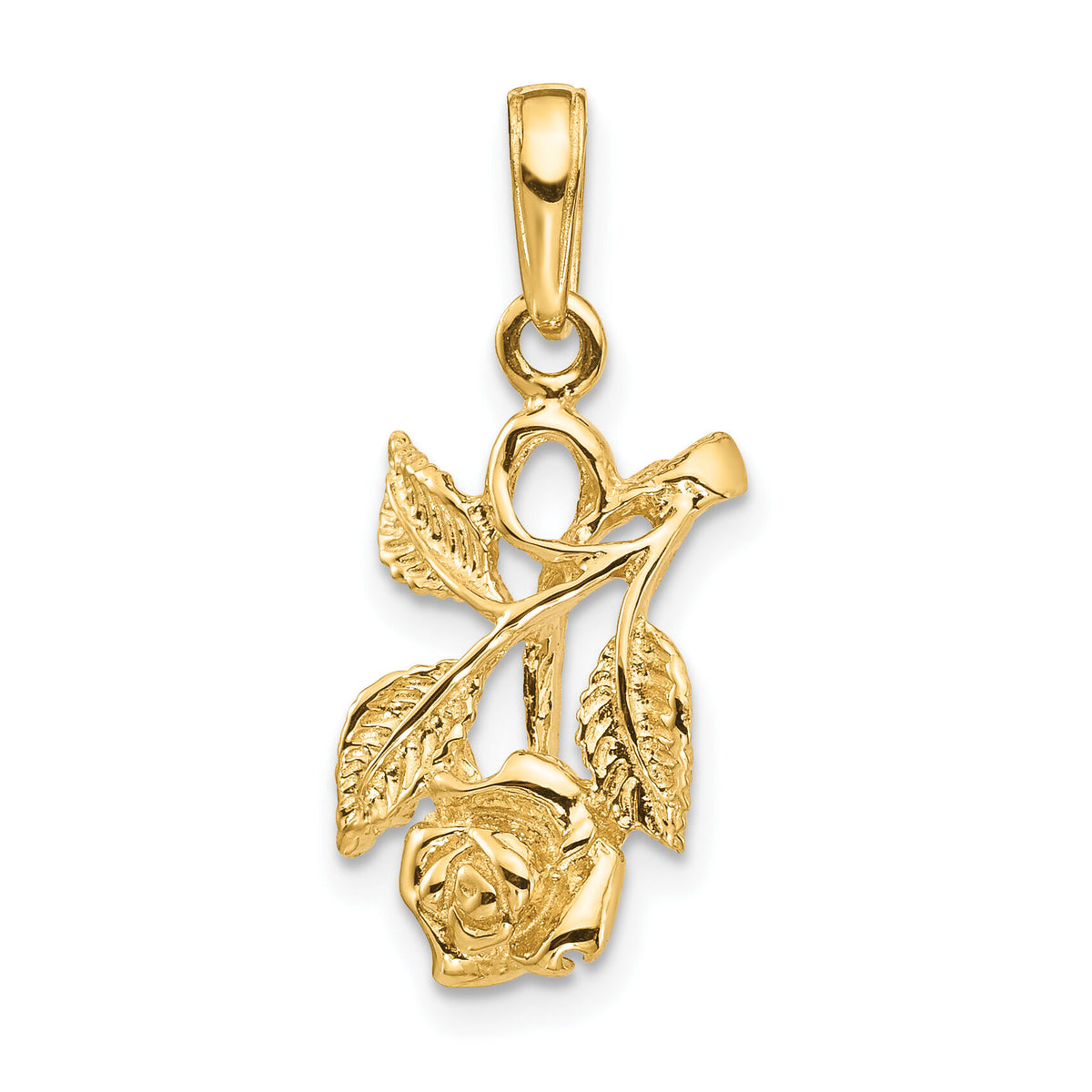 14k Rose Pendant-C3191