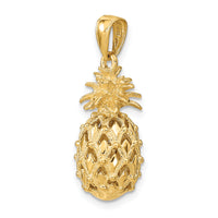 14k 3-D Cut-Out Pineapple Pendant-C3205