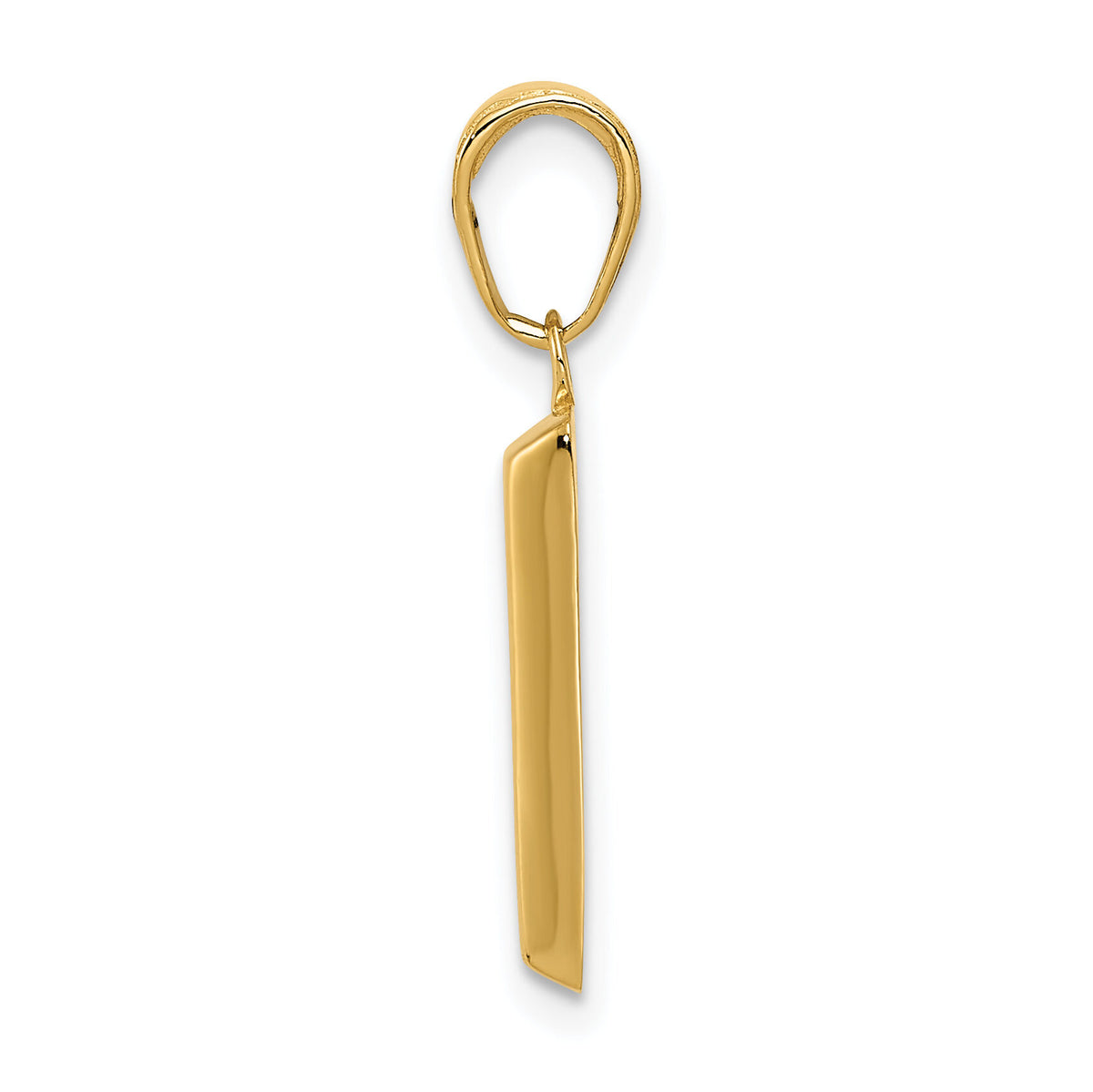 14k 3D Gold Bar Pendant-C3216