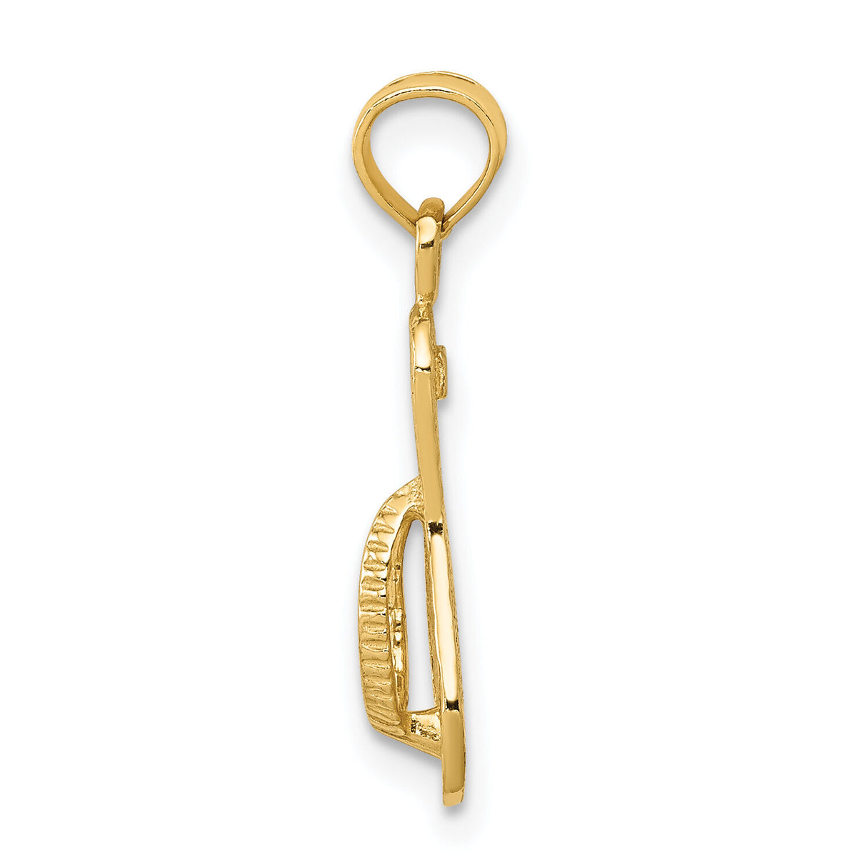 14k 3D Single Flip-Flop Pendant-C3228