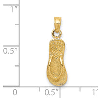 14k 3D Single Flip-Flop Pendant-C3228