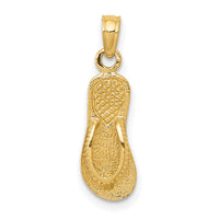 14k 3D Single Flip-Flop Pendant-C3228